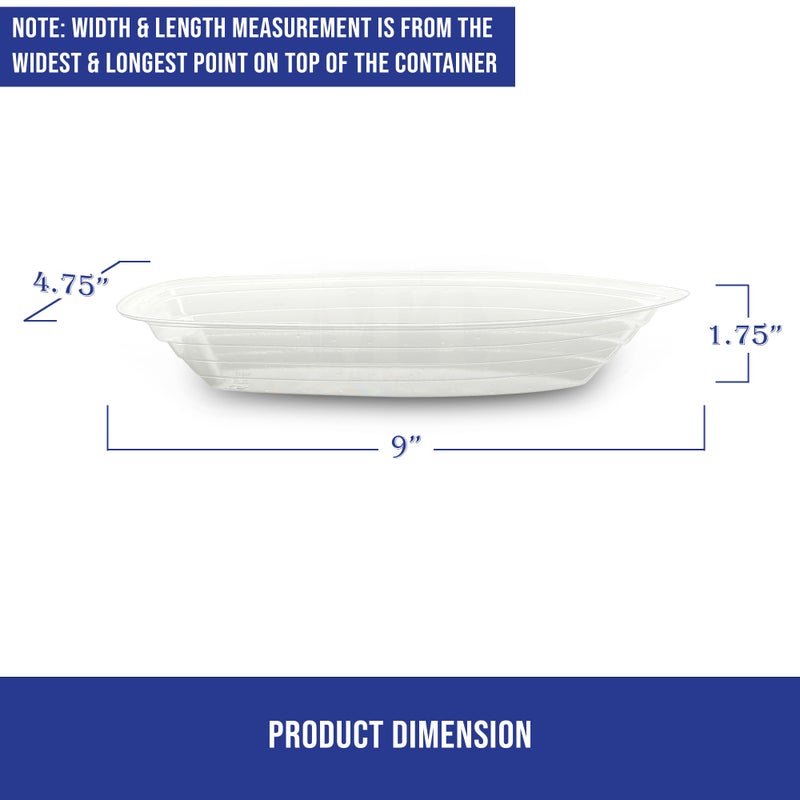 MT Products Clear Plastic Disposable Banana Split Boats 12 oz. - Ice Cream Sundae Bowls (Pack of 15) - Made in the USA - Image 2